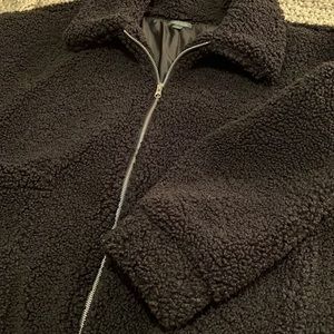 🖤 Black Wild Fable Oversized Zip Up Faux Sherpa Jacket